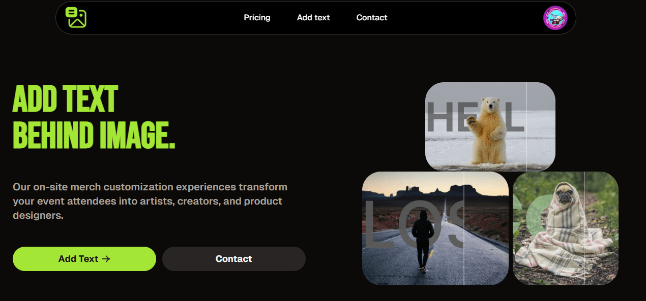 add-text-behind-image saas hero-section